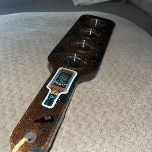 Handmade resin epoxy Jack Daniel's whiskey shot flight board